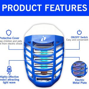 IMPULSFOTO Bug Zapper – Electronic Insect Killer- Insect Zapper – Mosquito Pest Lamp Bug Zapper Indoor- Fruit Fly Trap Indoor-Bugs Gnat Zapper (6 packs)